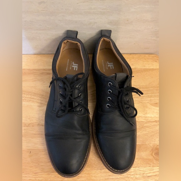 JF J.Ferrar Damon Black Leather Cap-toe Oxford - Picture 2 of 10